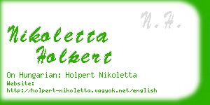 nikoletta holpert business card